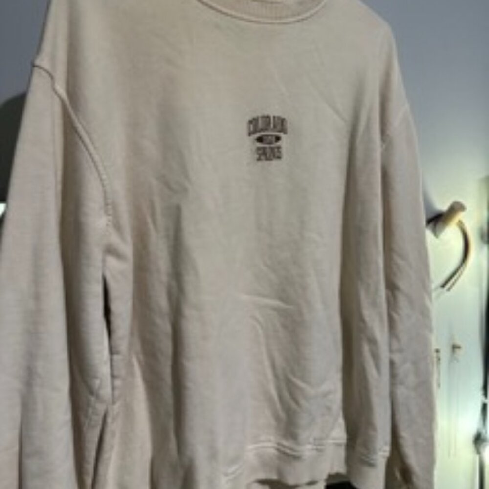Urban Outfitters Cream Graphic Crewneck | Large